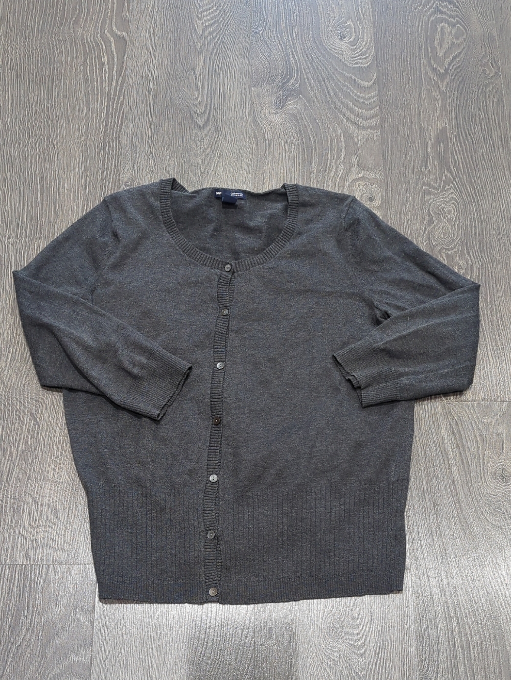 GAP Dark Charcoal Button-Up Cardigan